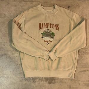 Vintage Pacsun Tan“Hamptons” Multicolored CrewNeck